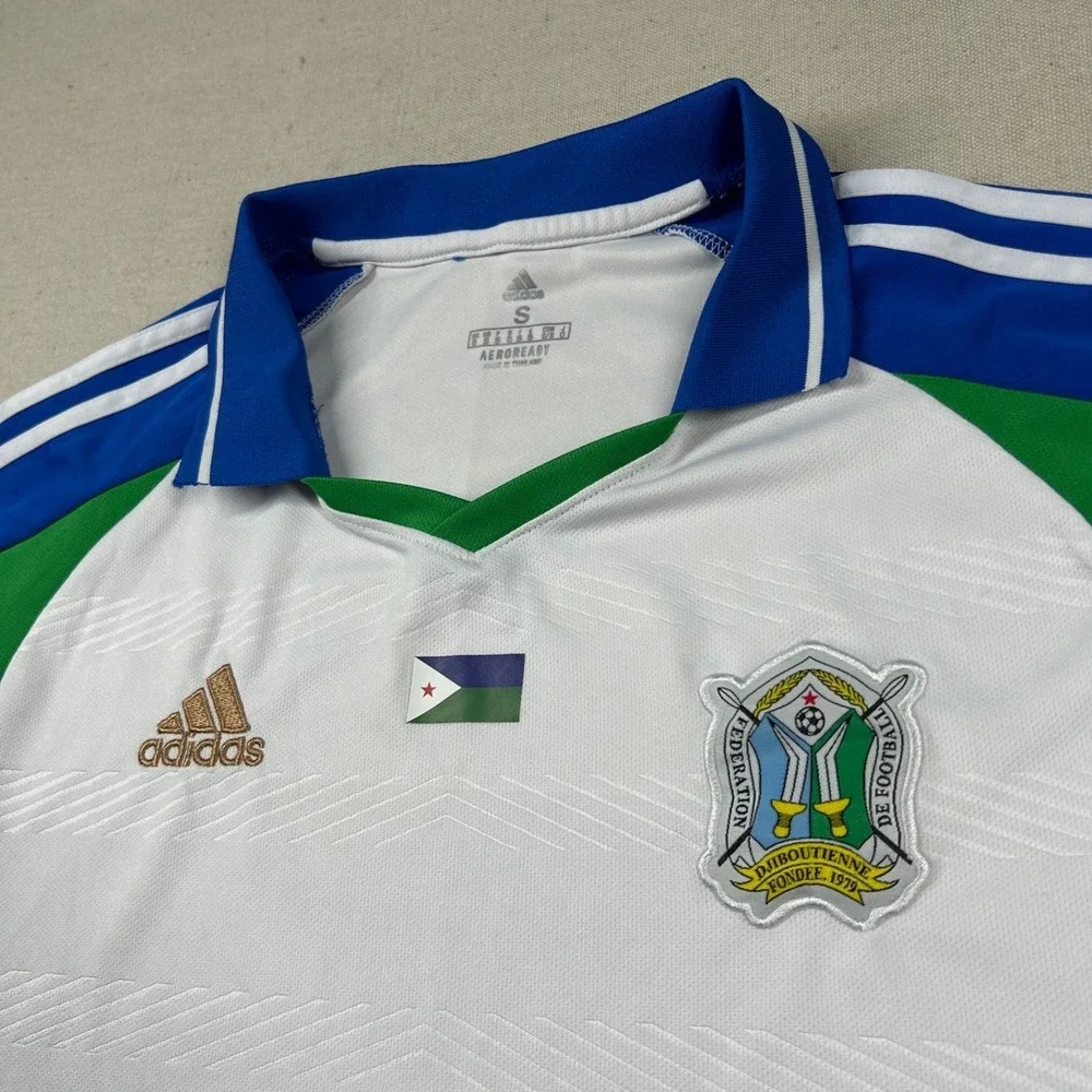 Adidas Djiboutienne Soccer Jersey Mens Sm Aeroready Patch Embroidered Logo